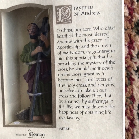 St Andrew- Patron Saint of Fishermen & Sailors Figurine NIB - Picture 6 of 10